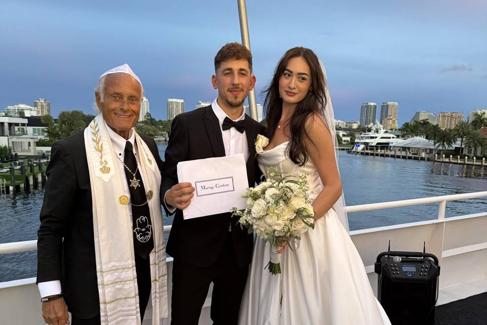Wedding with Rabbi Frank in Me