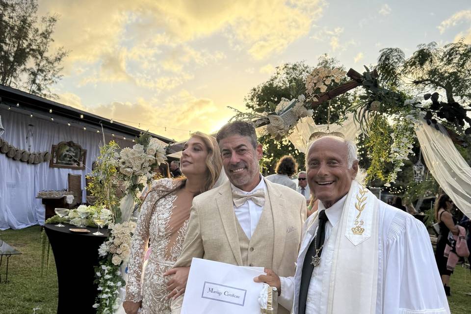 Wedding with Rabbi Frank