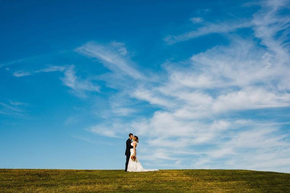 Blue sky backdrop