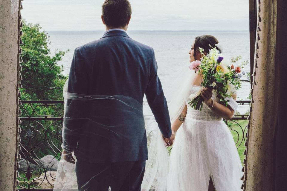 Wedding day creative portrait