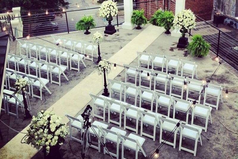 Wedding ceremony area