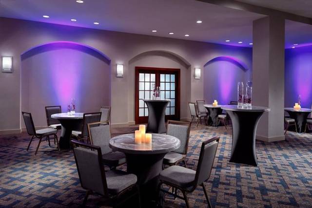 Tables with candle lighting