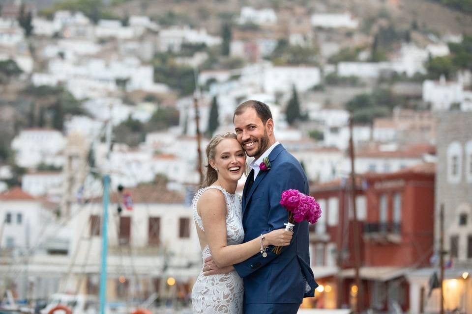 Newlyweds in Hydra