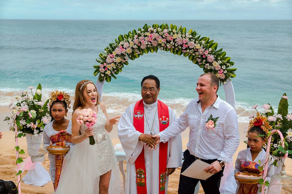 Wedding ceremony on the beach