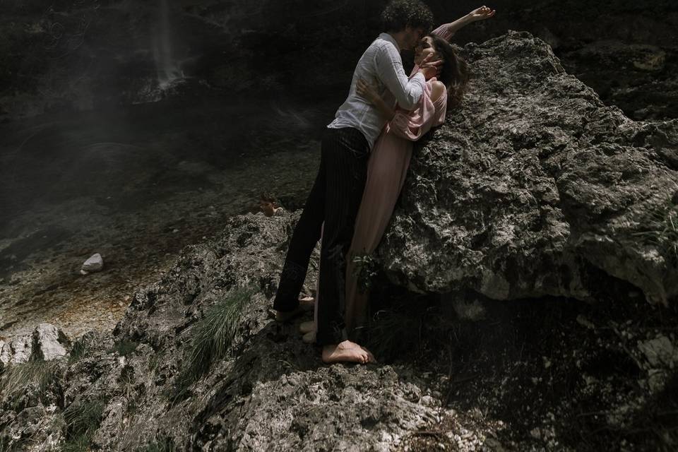 Elopement waterfall