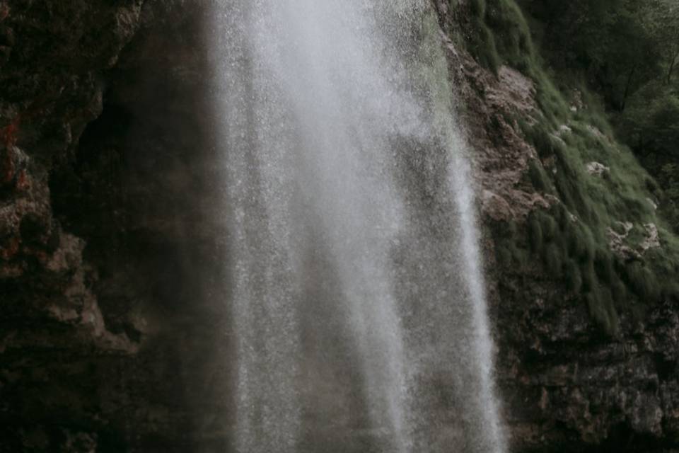 Adventure Elopement waterfall