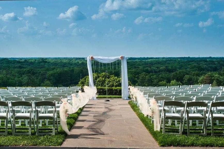 Wedding ceremony setup