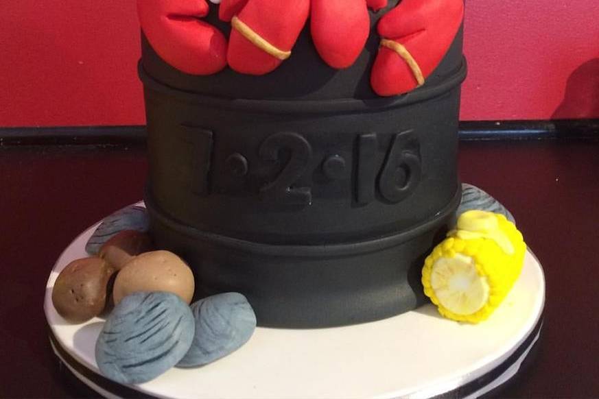 Lobster Pot Wedding cake