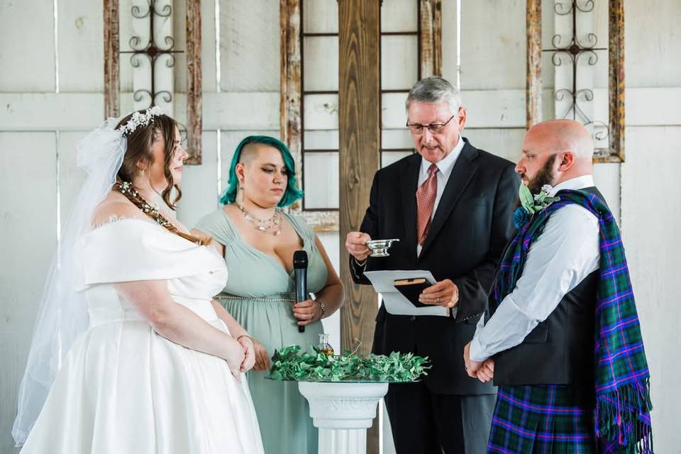 Officiating my first wedding