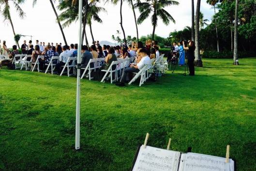 Outdoor wedding ceremony