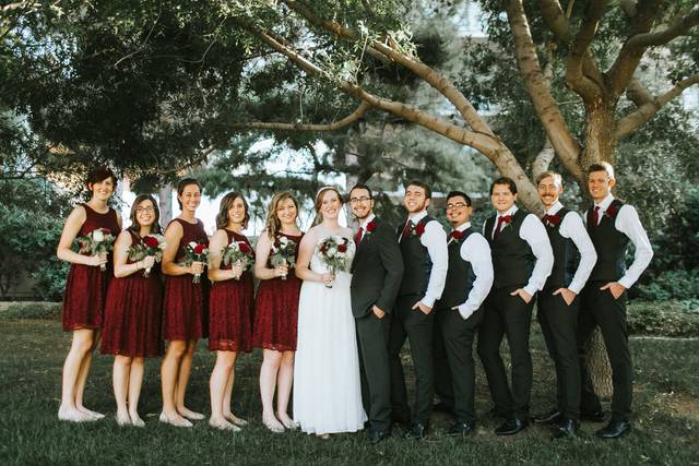 The newlyweds and their guests