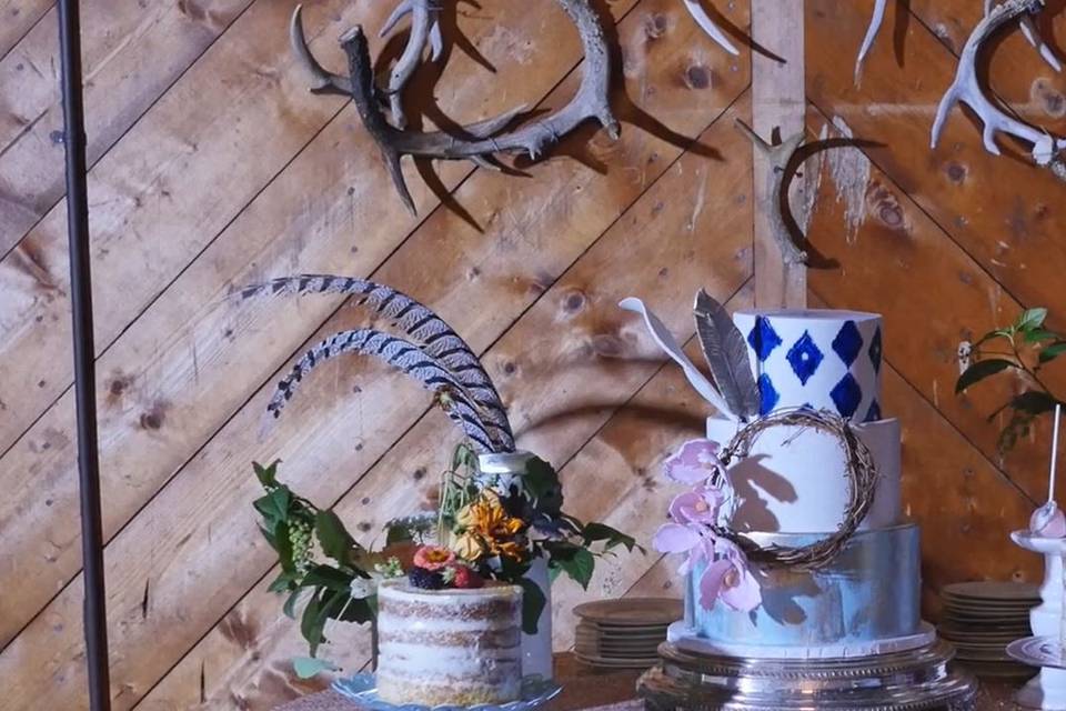 Cake table brilliantly styled.