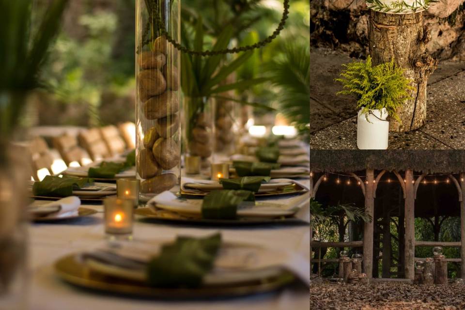Tropical theme decor by coordinate Cuba wedding planner