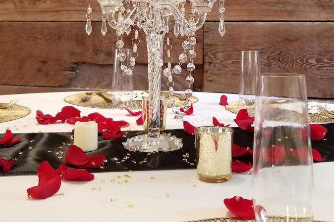 Red rose centerpiece