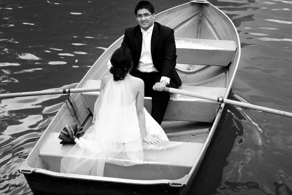 Couple on a boat