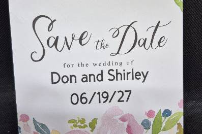 Save the Date Floral Card