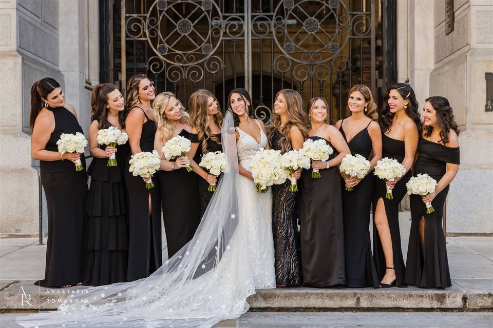 Large bridal party