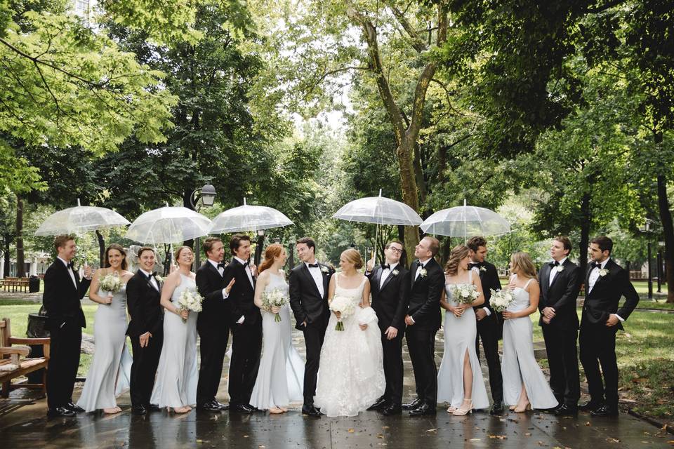 Large bridal party