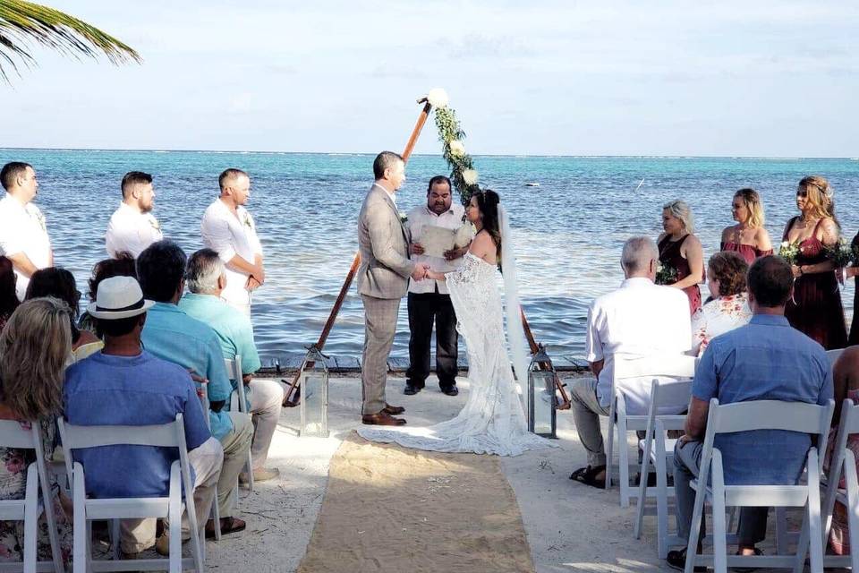 Beach wedding at La Perla