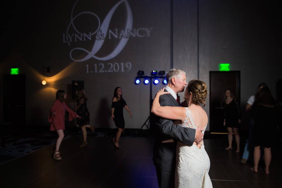 Couple's first dance