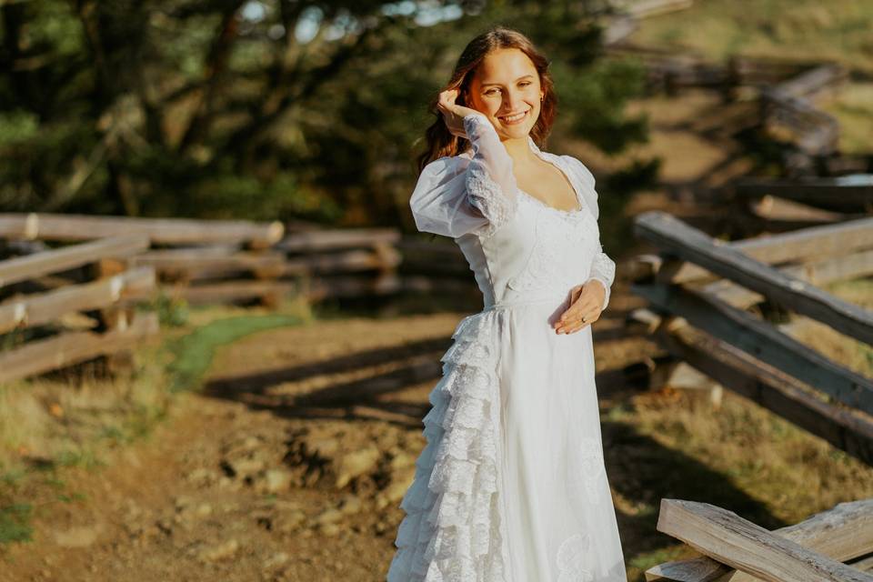 Bridal portraits in natural li