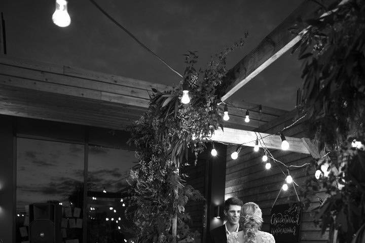 First dance in the moonlight