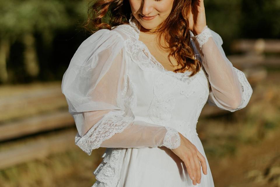 Bridal portraits in natural li