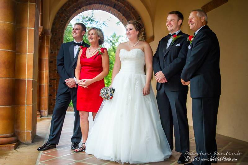 Bride & Groom with family