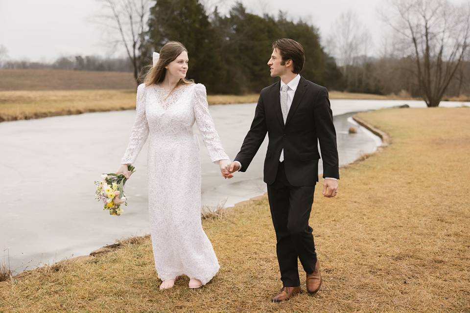Ceremony Site by the pond.