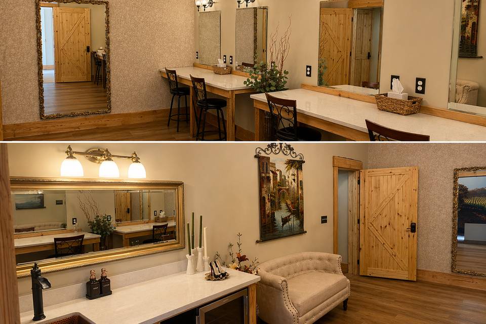 One of The Barn Dressing Rooms