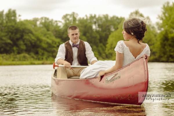 Newlyweds on the boat