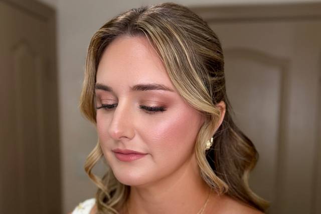 Soft glam with half updo