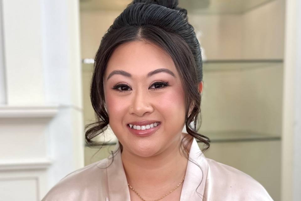 Natural look with updo