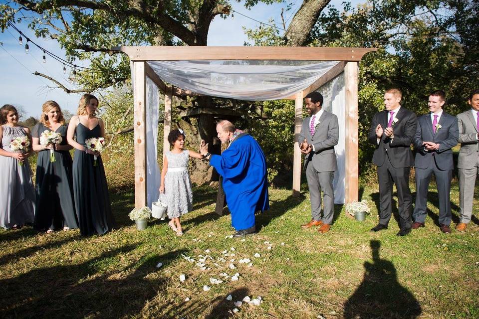 High-Fiving the Flower Girl