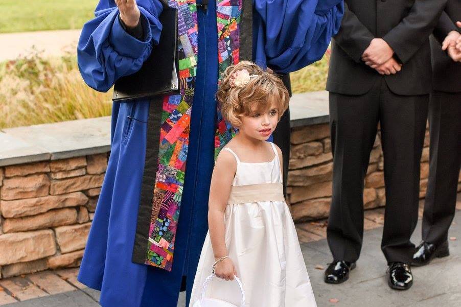 Lovely Flower Girl and Rev.