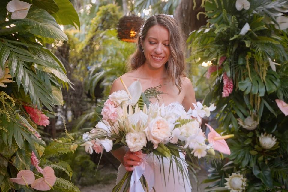 Luminous among the palms