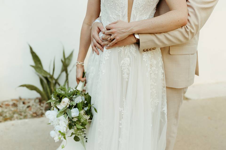 Soft bridal details