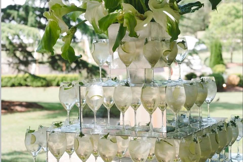 Glasses ready for a toast
