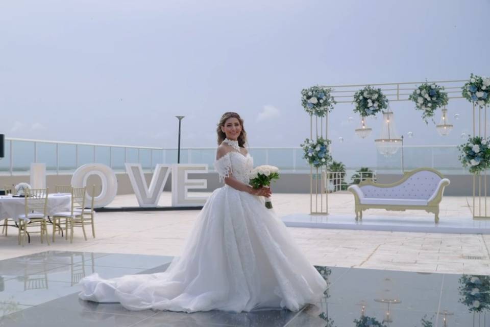 Graceful bridal moment