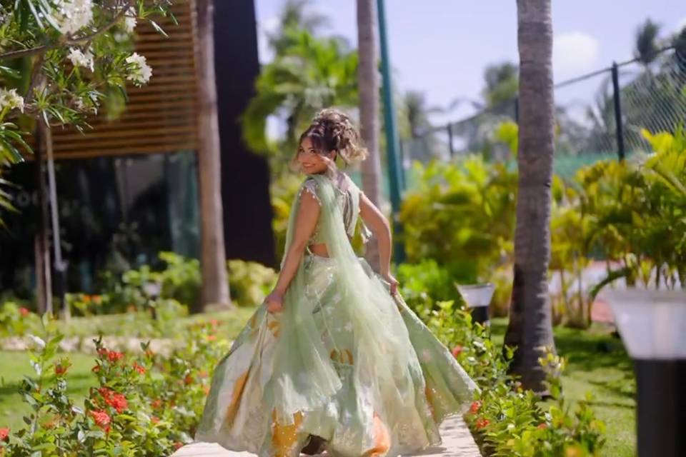 Soft bridal look in Cancun