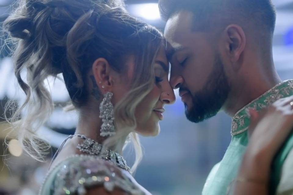 Tender wedding moment