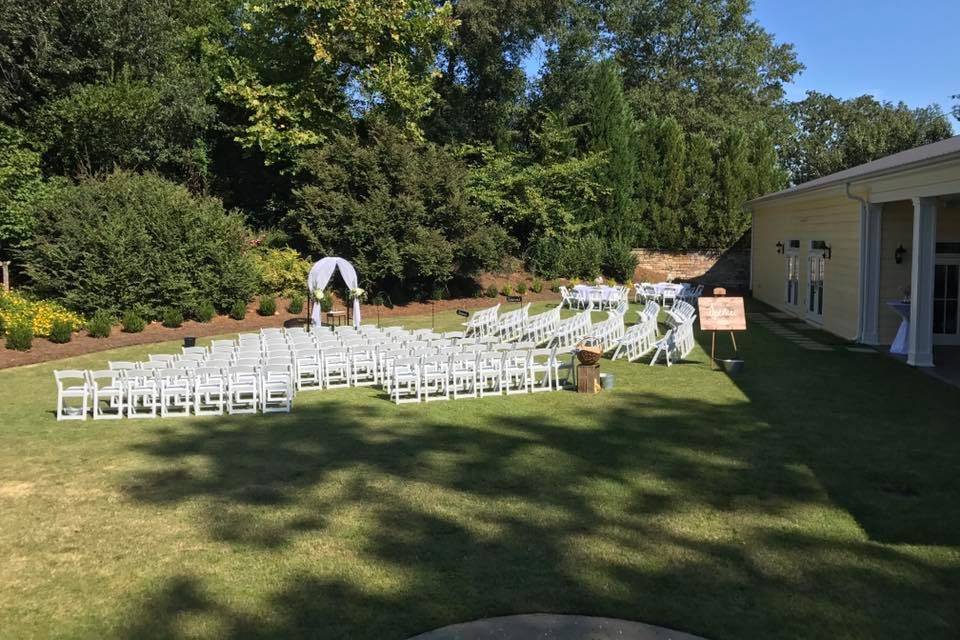 Wedding ceremony setting