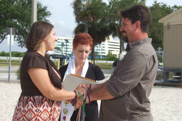Handfasting on the beach