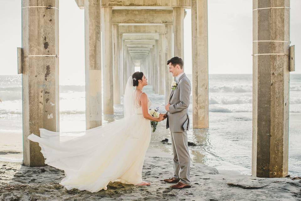 Beach wedding shoot