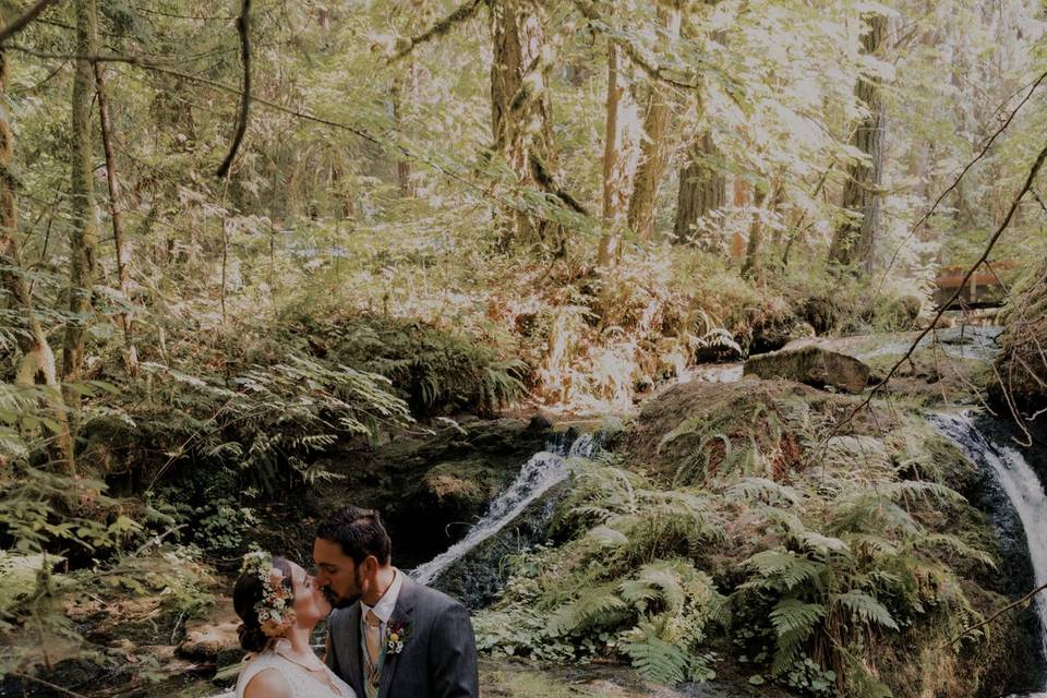 Water fall at Camp Colton