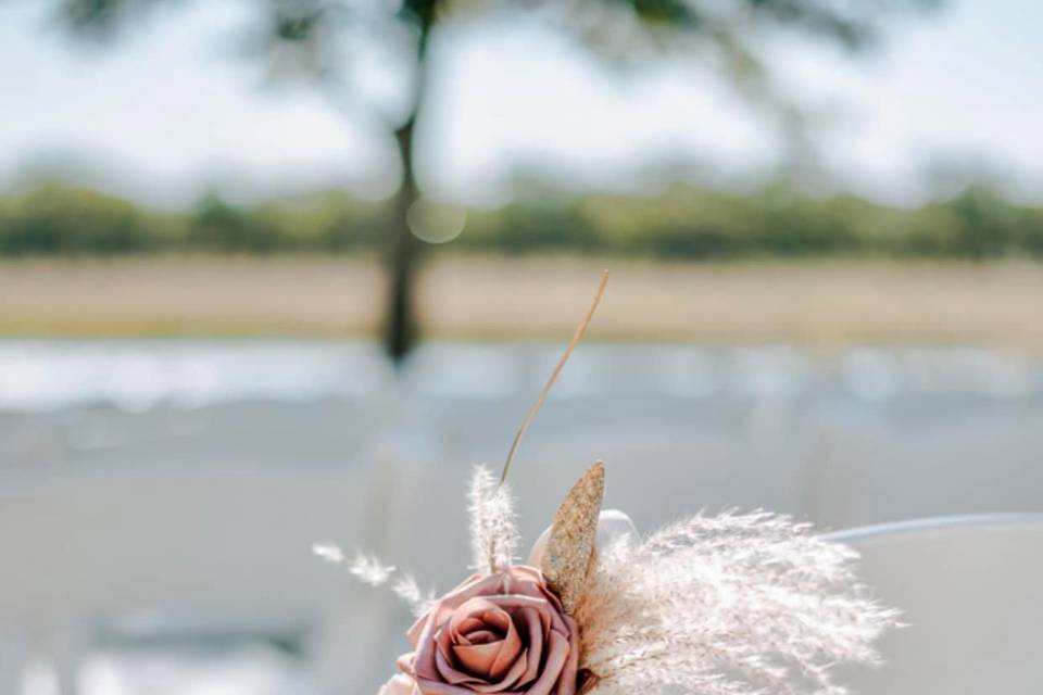Wedding aisle floral