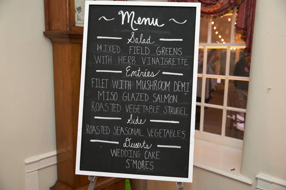 Menu board