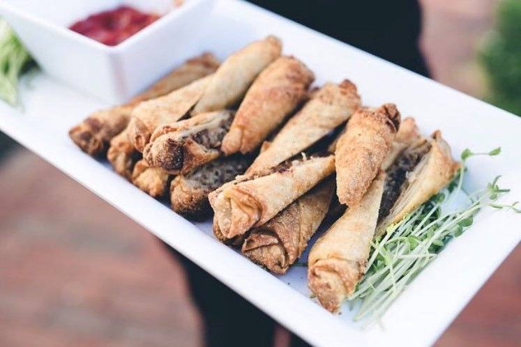 Cheese steak eggrolls