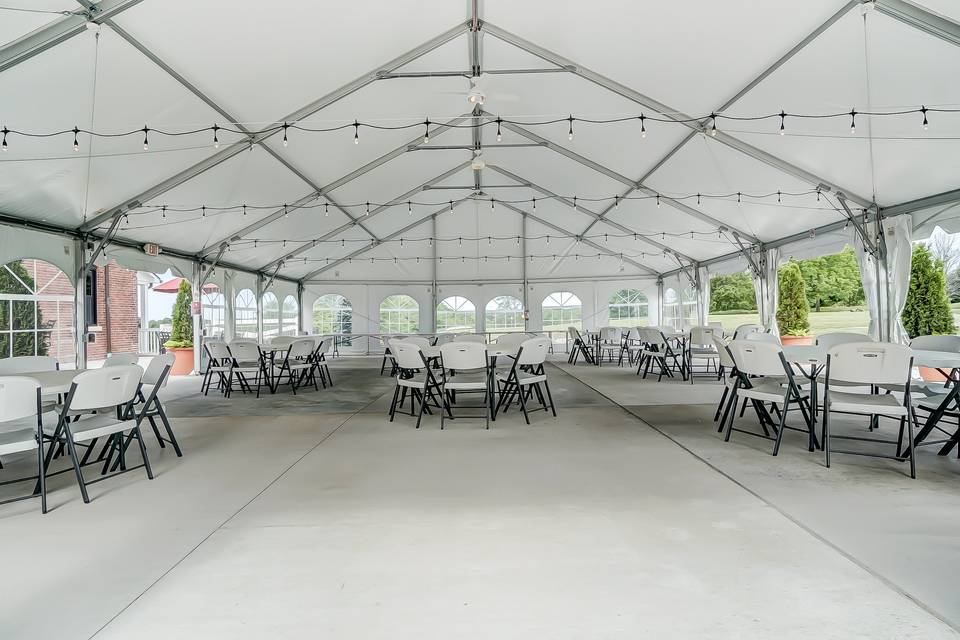 Event tent interior