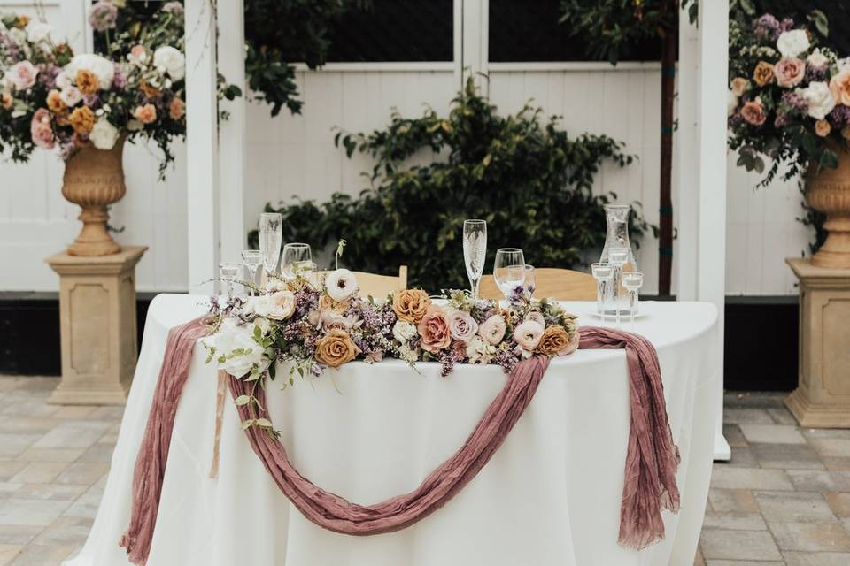 Sweetheart Table in the Garden